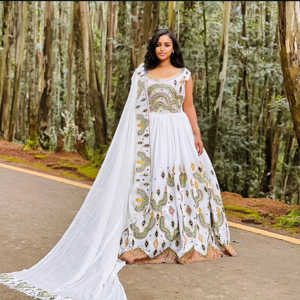 Ehite Habesha Dress