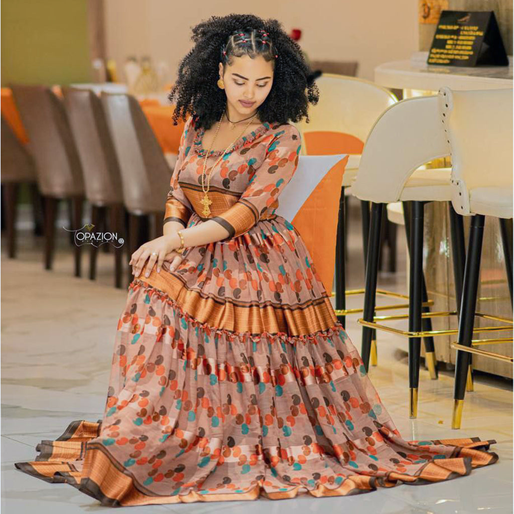 Tewabech Ethiopian Chiffon Kemis