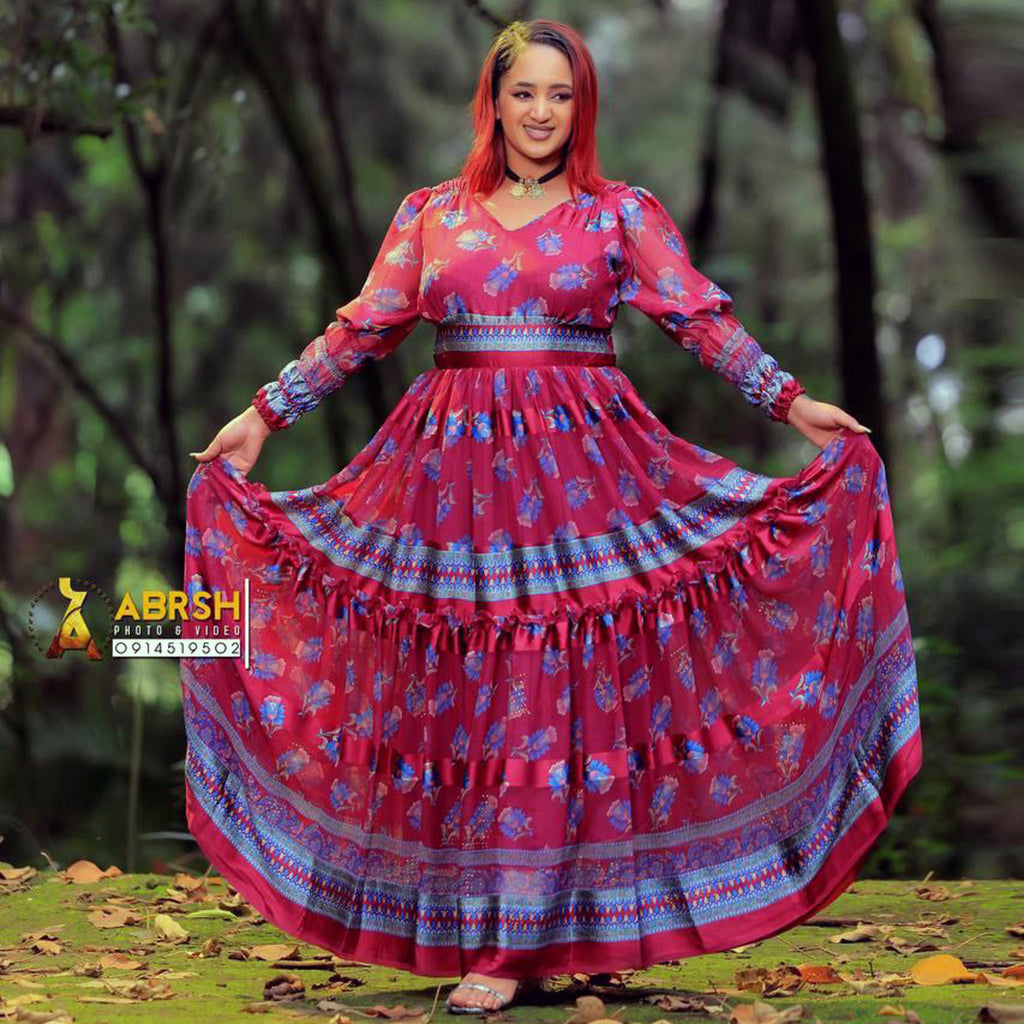 Ruth Ethiopian Chiffon Dress