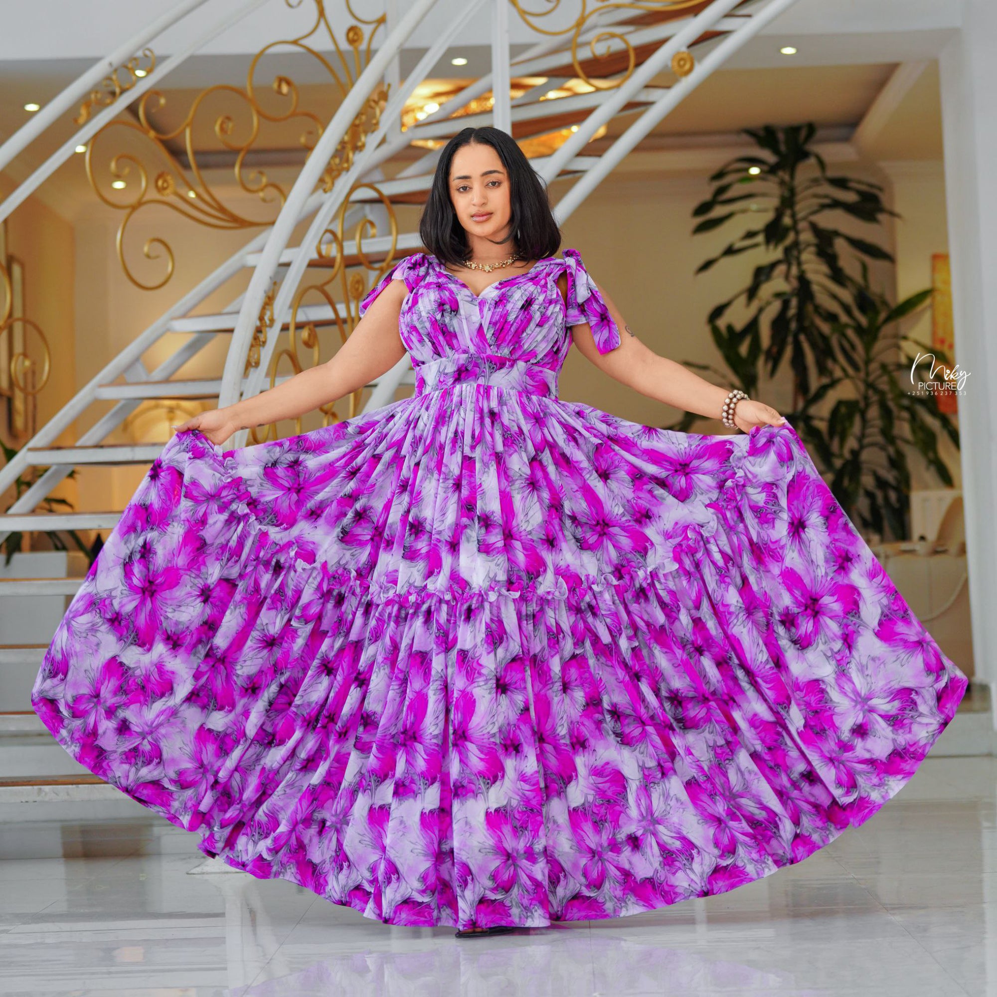 ethiopian traditional chiffon dress