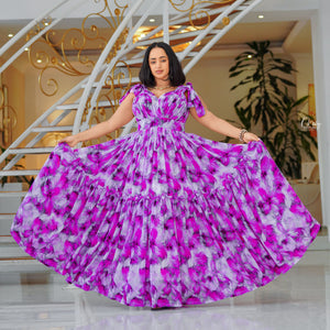 ethiopian traditional chiffon dress