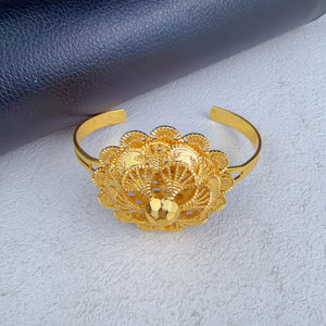Luxurious Habesha  Gold Plated Floral Jewelry Set