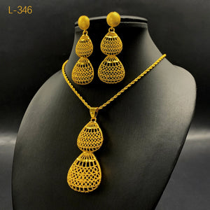 Elegant Ethiopian Jewelry Set – Traditional Habesha Necklace & Earrings