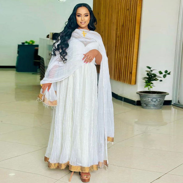 Tenbit Ethiopian Dress - EthiopianClothing.Net