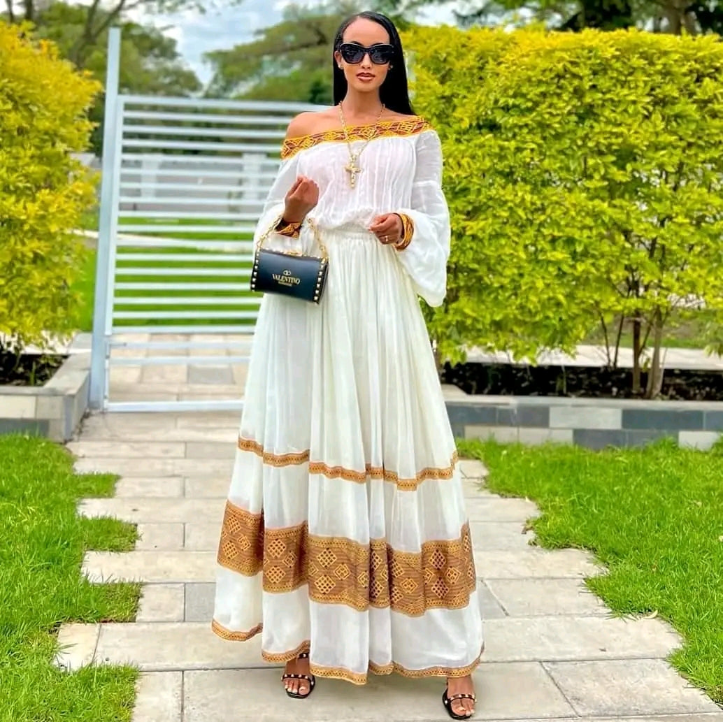 Brown Habesha Kemis