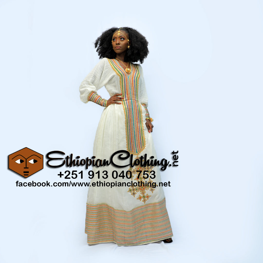 Berhan Habesha dress - Ethiopian Traditional Dress