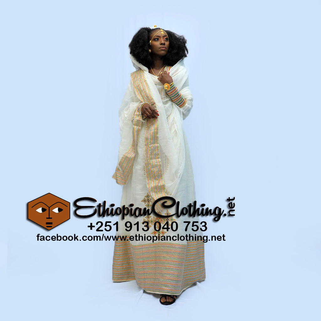 Berhan Habesha dress - Ethiopian Traditional Dress