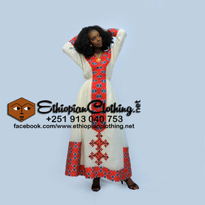 Readymade Emebet Ethiopian Dress - Ethiopian Traditional Dress
