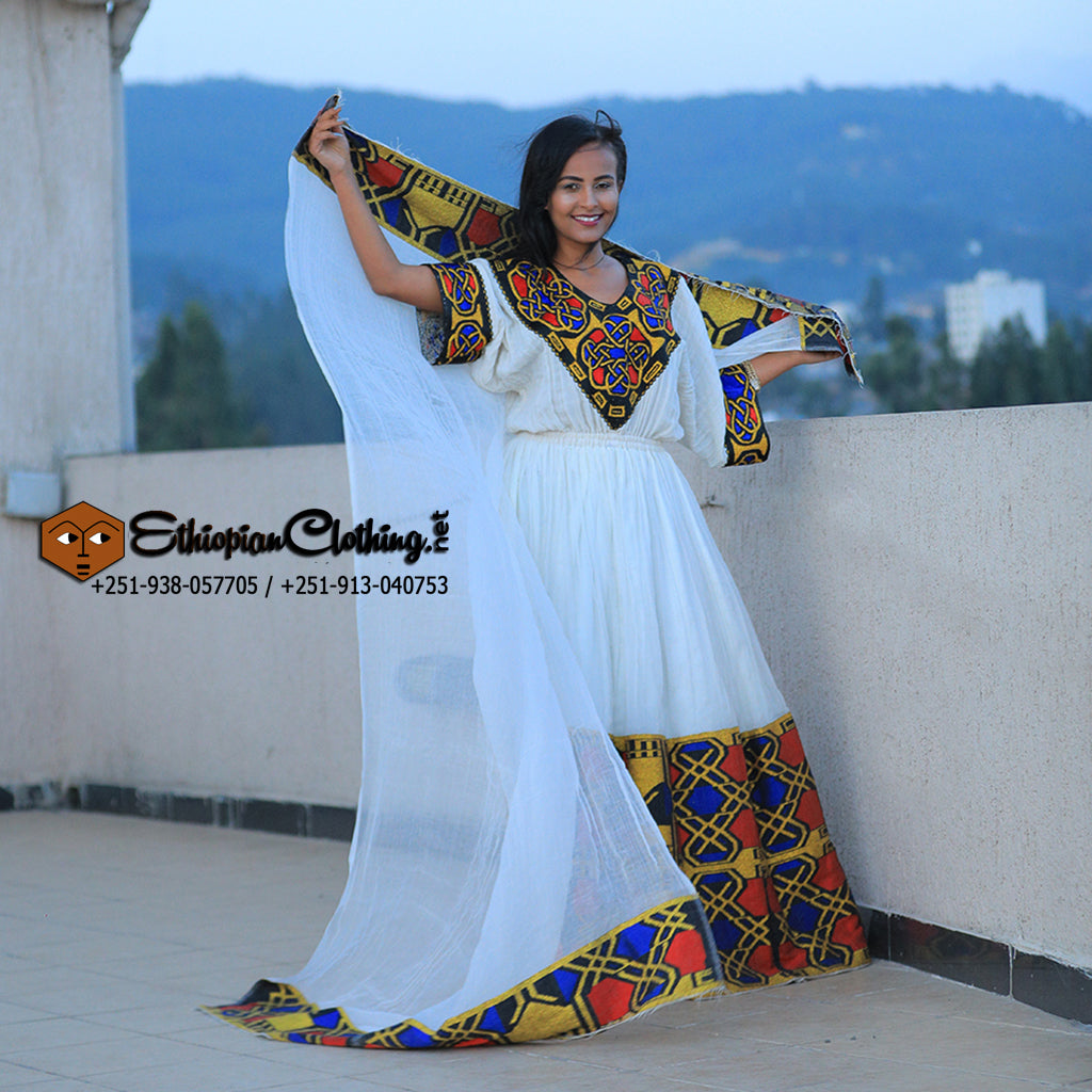 Adiyam Habesha Dress - Ethiopian Traditional Dress