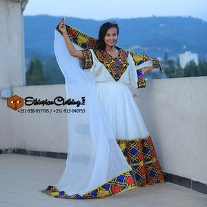 Adiyam Habesha Dress - Ethiopian Traditional Dress