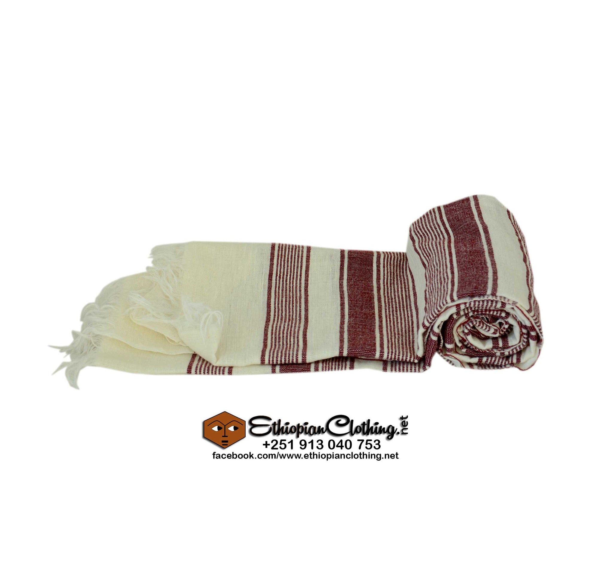 Beza Threads Habesha Hand Woven Scarf - EthiopianClothing.Net