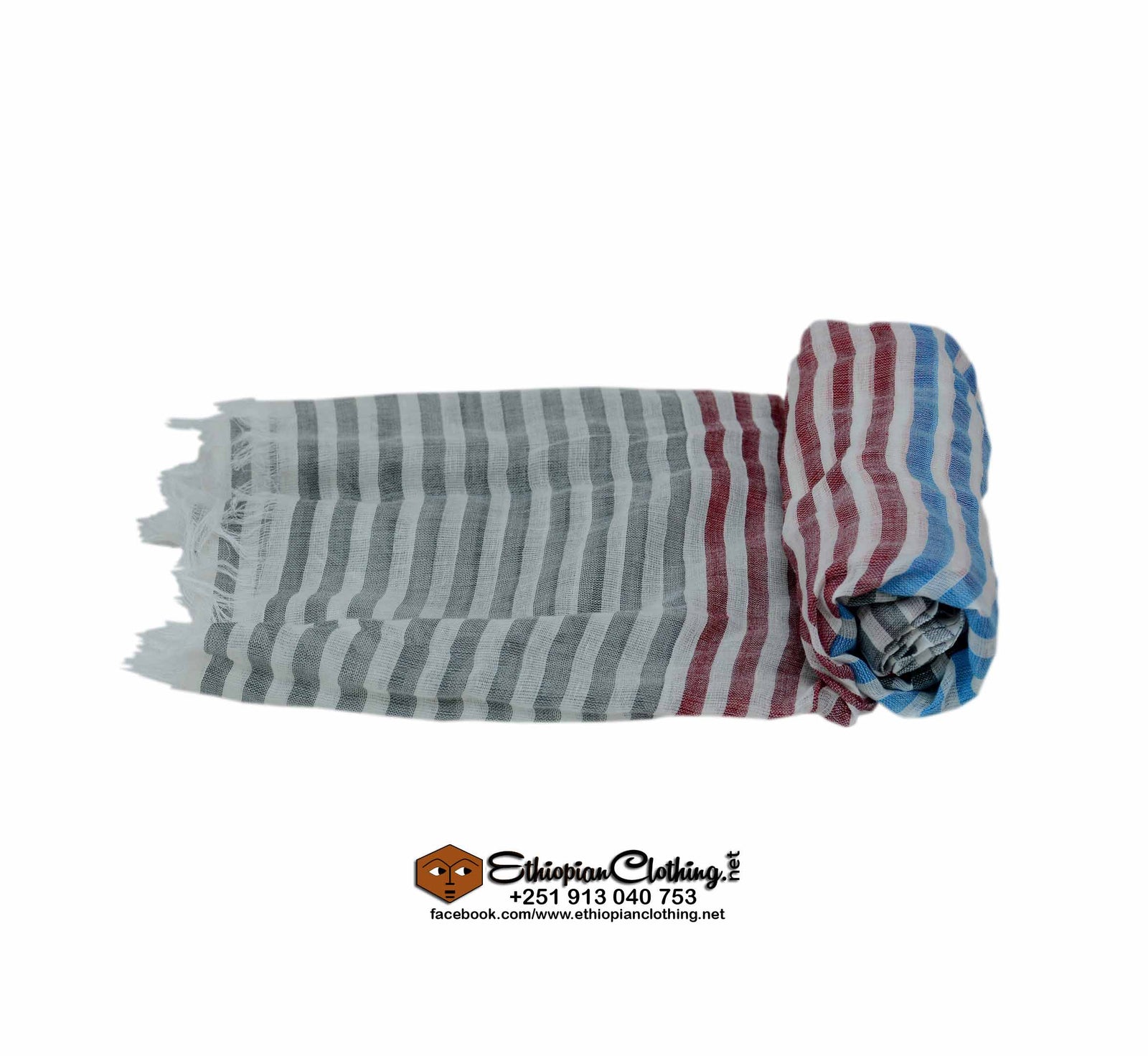 Hibret Habesha Scarf - Unique handwoven scarf