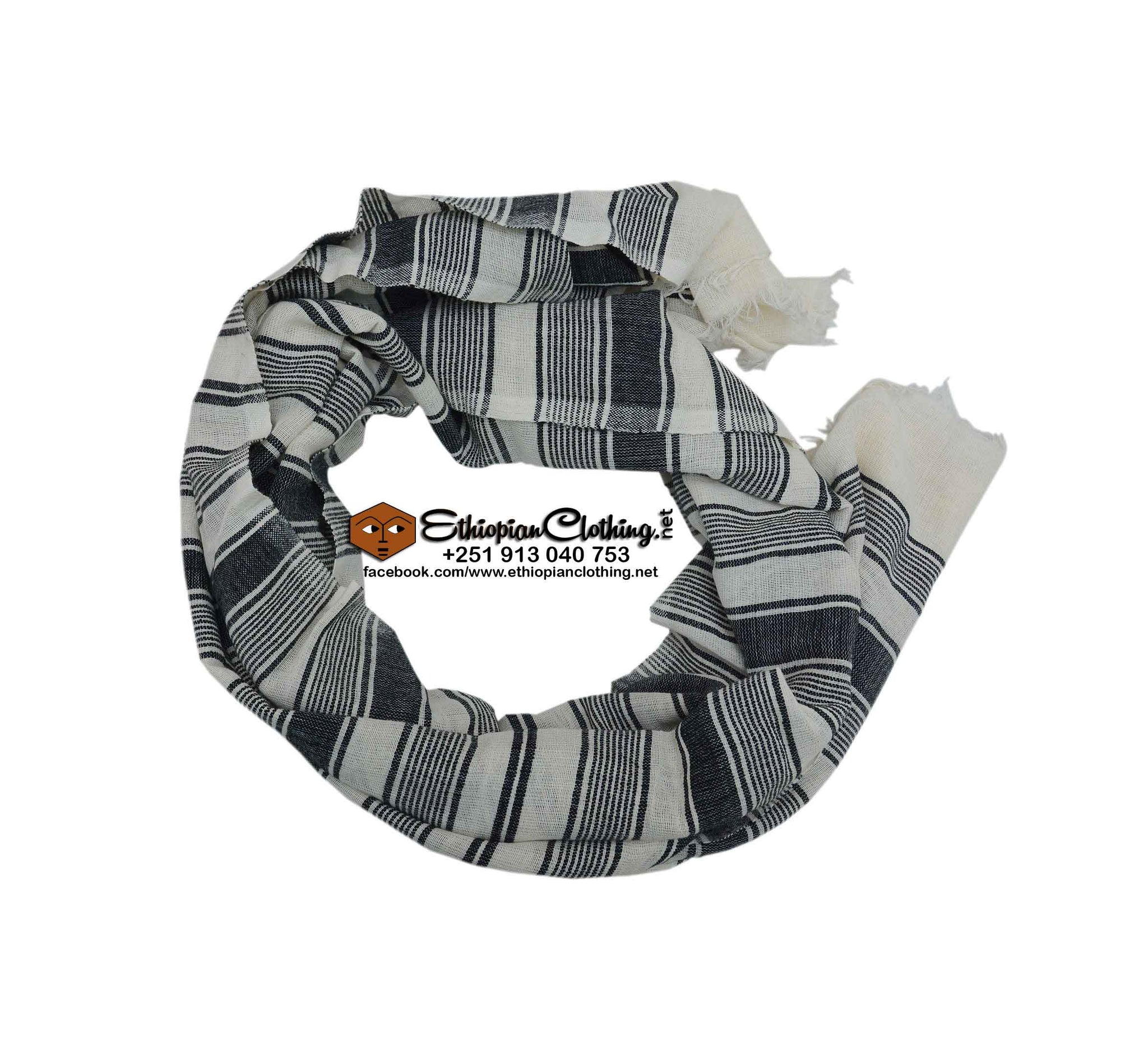 Beza Threads Ethiopian Habesha Scarf - EthiopianClothing.Net