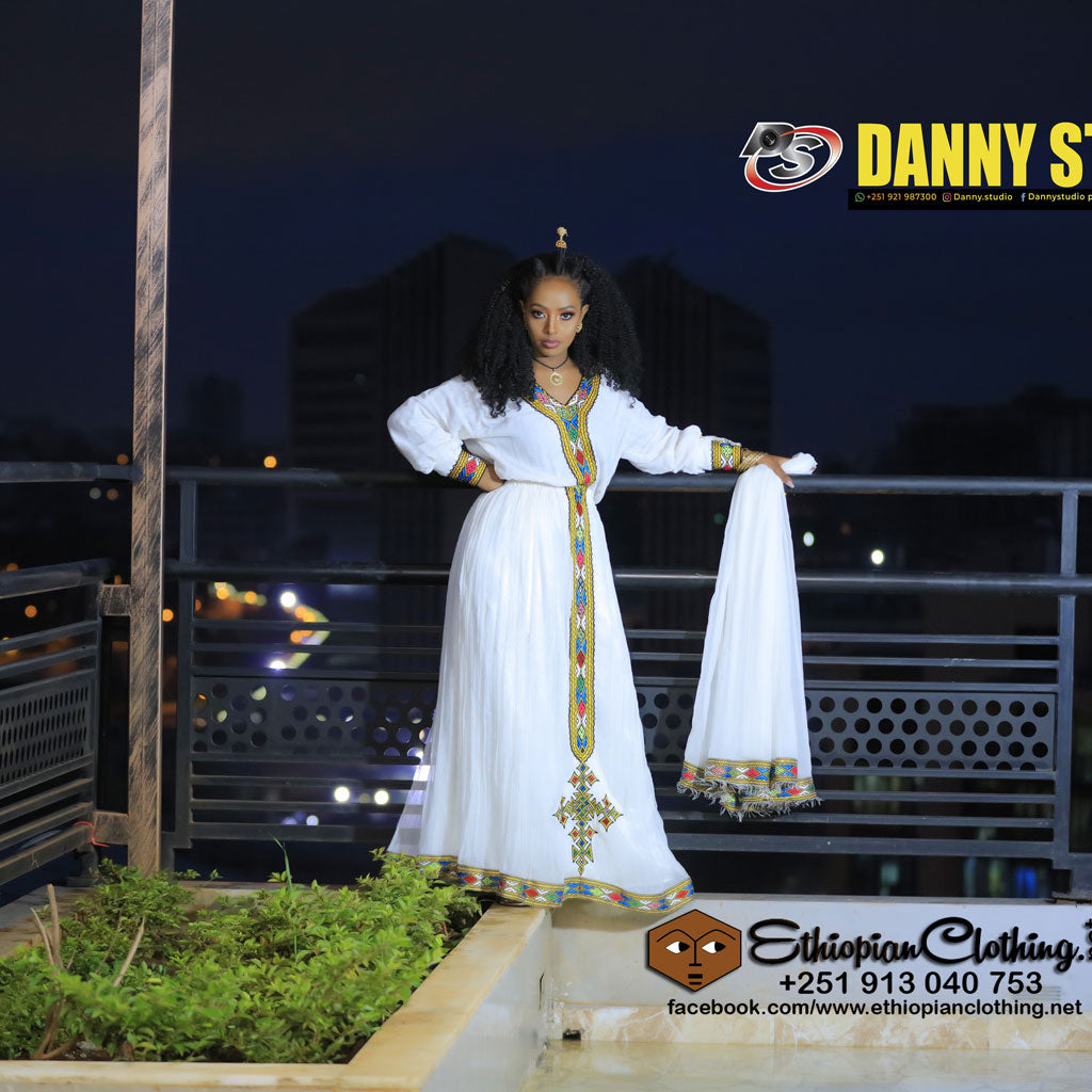 Rahwa Habesha Dress - Ethiopian Traditional Dress