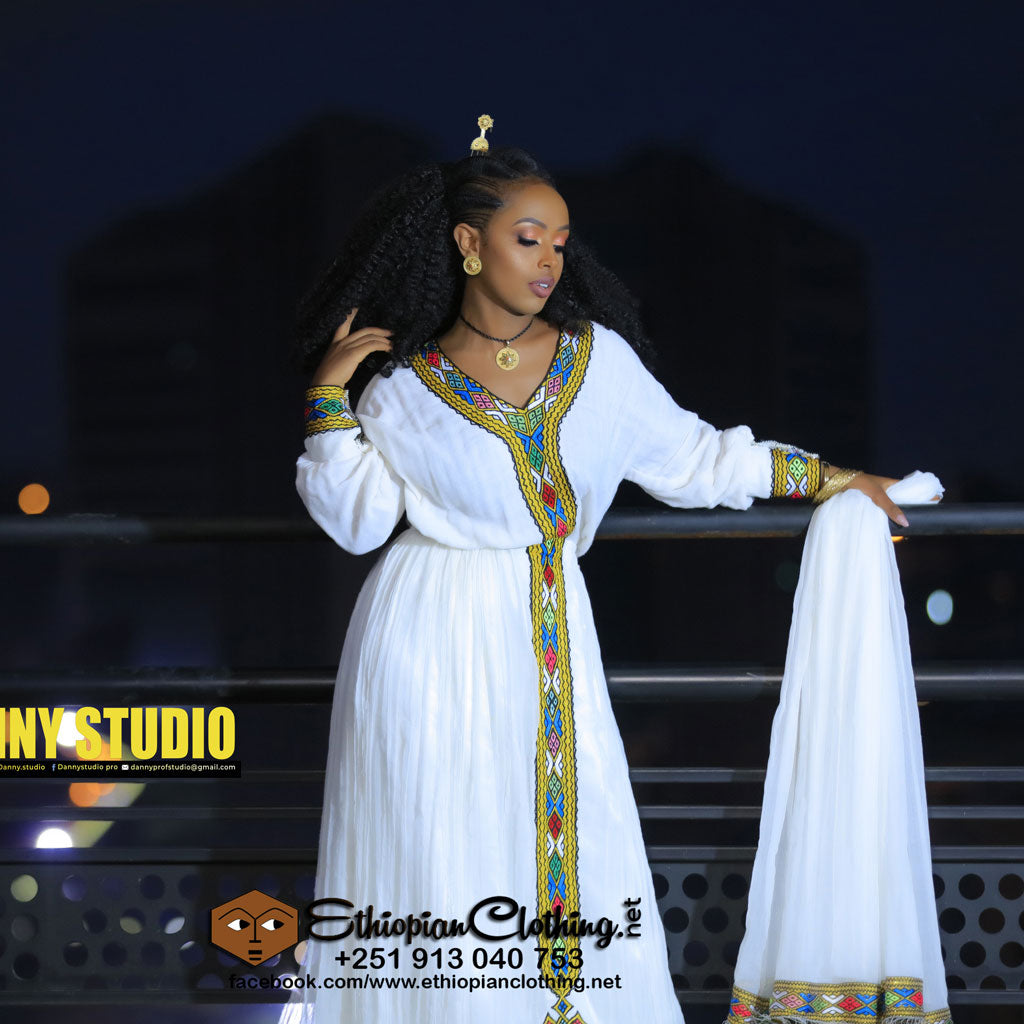 Rahwa Habesha Dress - Ethiopian Traditional Dress