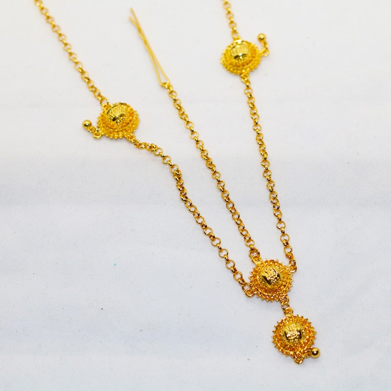 Ethiopian 24k Gold Plated Bridal Jewelry Sets - Ethiopian Traditional Dress