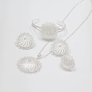 2022 Habesha Silver Plated Jewelry Set - Ethiopian Traditional Dress