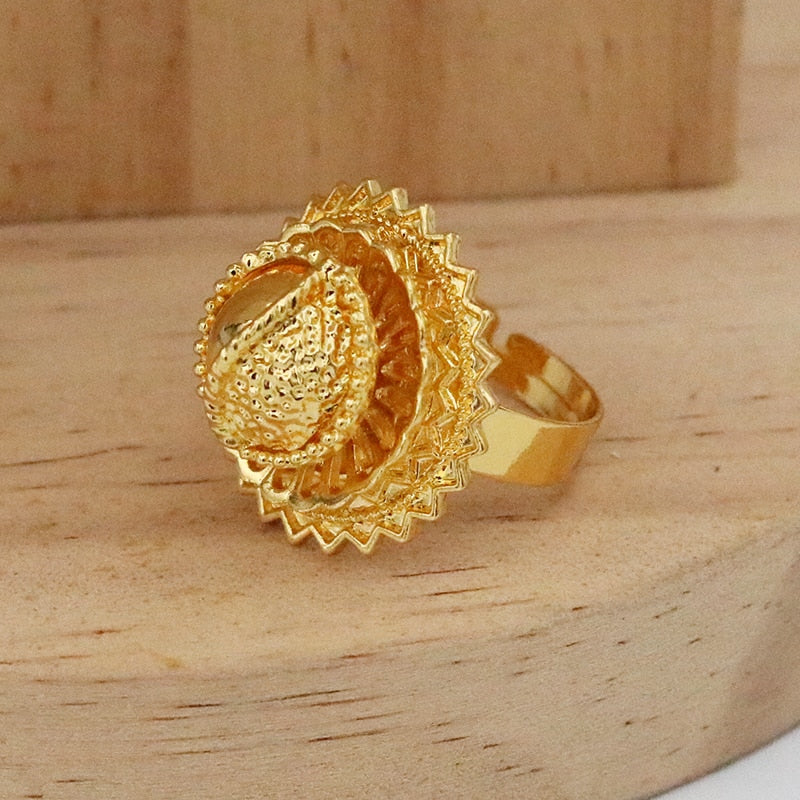 6 PCS Dubai 24K Gold Jewelry Set - Ethiopian Traditional Dress