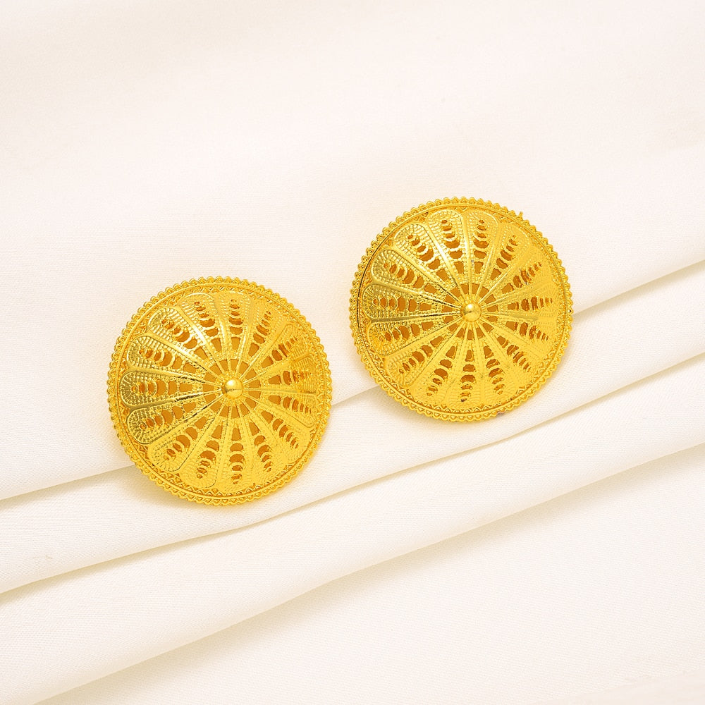 2022 Ethiopian Gold Jewelry Set Classic Fashion - Ethiopian Traditional Dress