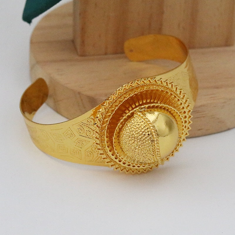 6 PCS Dubai 24K Gold Jewelry Set - Ethiopian Traditional Dress
