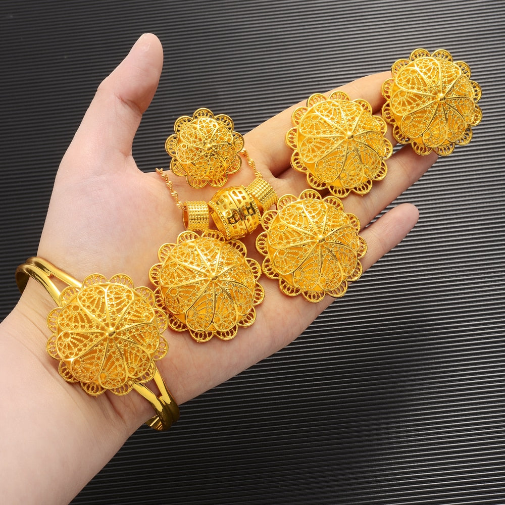 Ethiopian Gold Plated Bridal Jewelry Sets - Ethiopian Traditional Dress