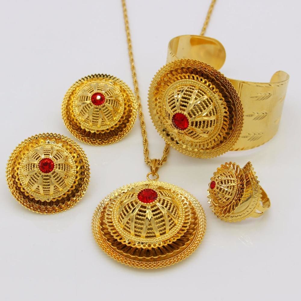 Addis Ethiopian Jewelry Set - Ethiopian Traditional Dress