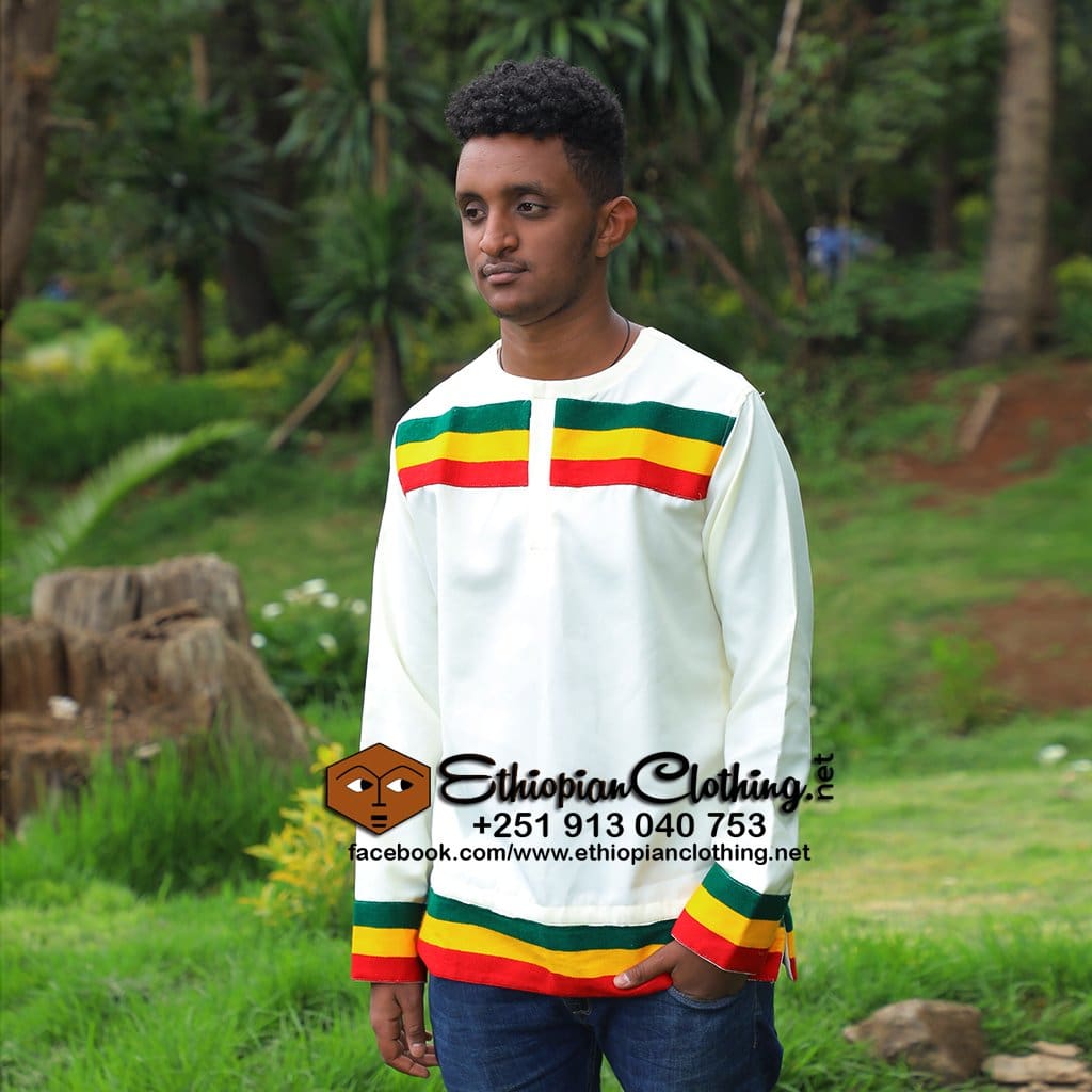 Aman Ethiopian men tshirt - Ethiopian Traditional Dress