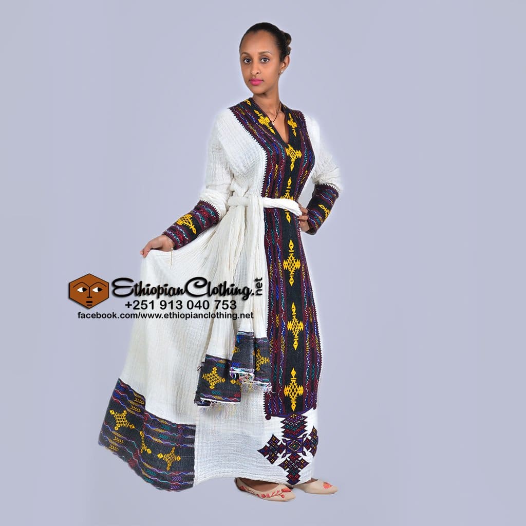 Awi Telfi Habesha kemis - Ethiopian Traditional Dress
