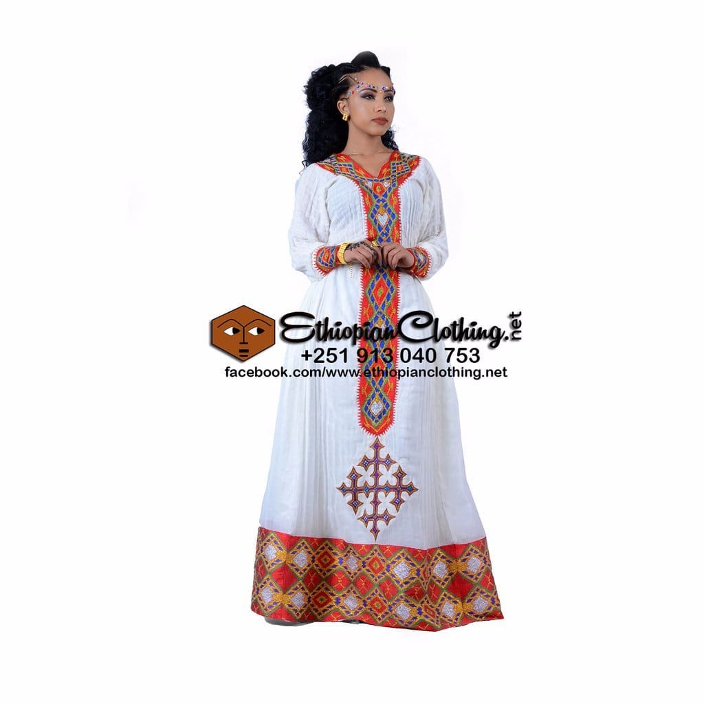 Eleni Habesha Dress - Ethiopian Traditional Dress