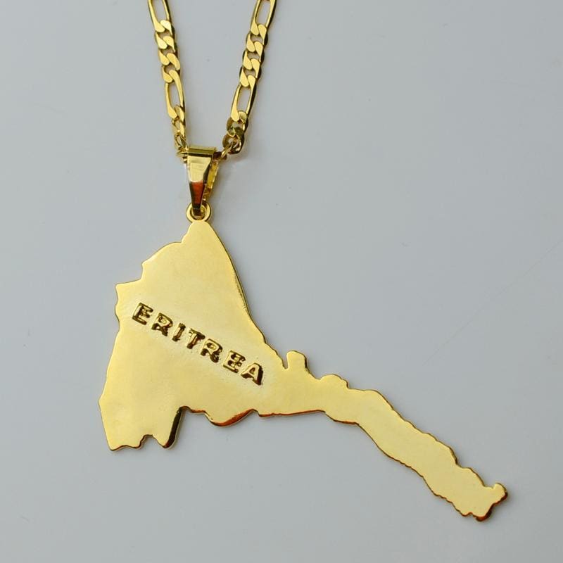Eritrea Map Pendants & Necklaces Chain - Ethiopian Traditional Dress