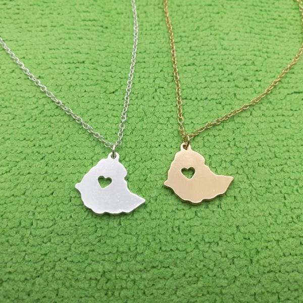 Ethiopia Necklace Charm Ethiopian Pride - Ethiopian Traditional Dress