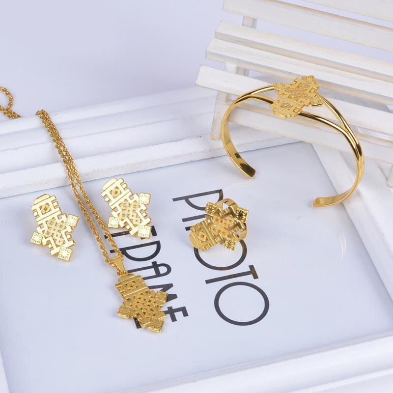 Ethiopian Jewelry Sets Coptic Crosses - Ethiopian Traditional Dress
