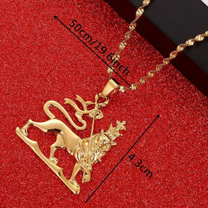 Ethiopian Lion Pendant Necklaces - Ethiopian Traditional Dress