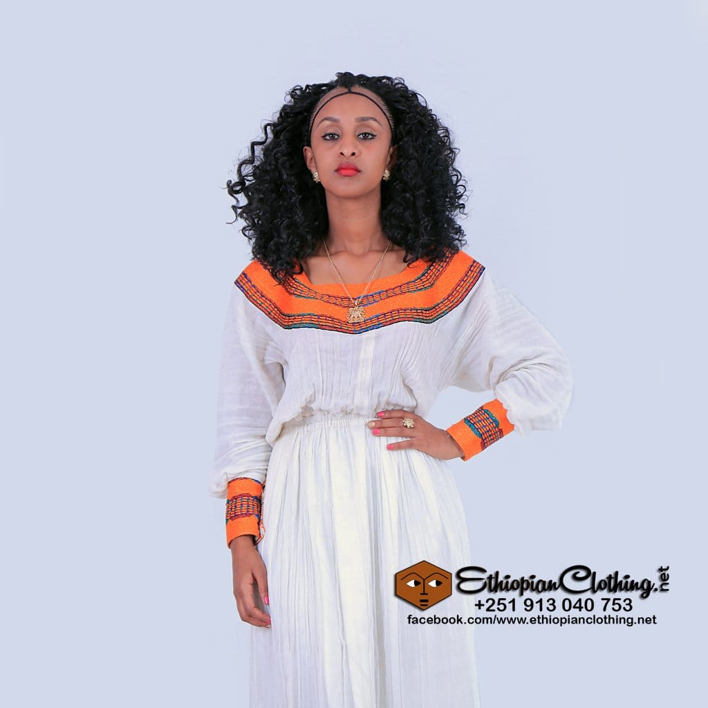 Fasika Habesha kemis - Ethiopian Traditional Dress