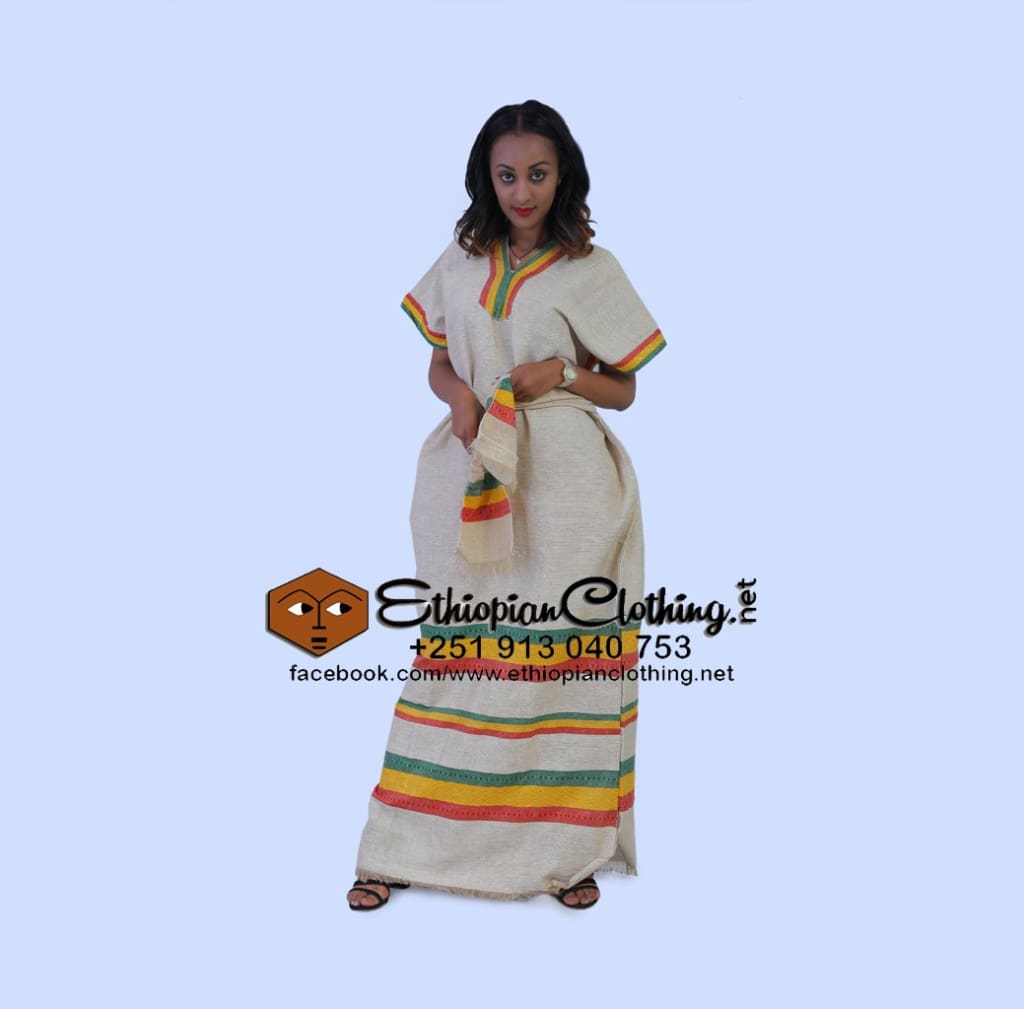 Hagere coffee dress - Ethiopian Traditional Dress