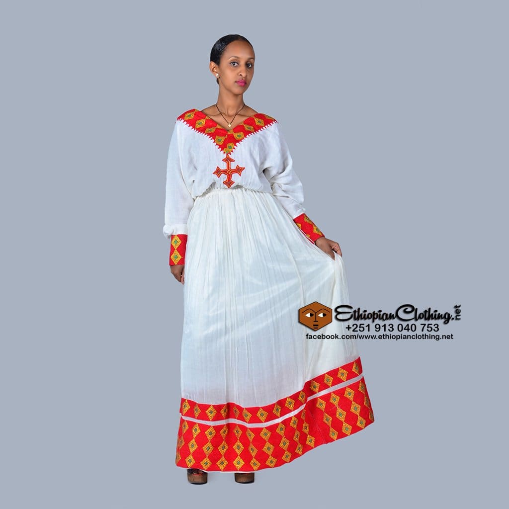 Keficho Traditional Habesha Dress - Ethiopian Traditional Dress