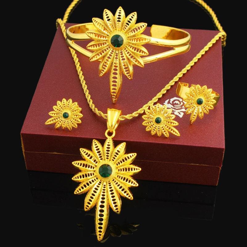New Stone Ethiopian Jewelry Sets - Ethiopian Traditional Dress