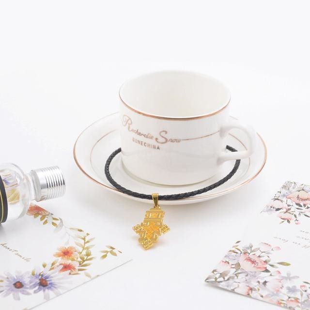 Orthodox Crosses Eritrean Ethiopian Map Choker Necklace - Ethiopian Traditional Dress