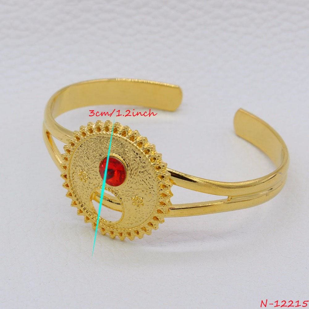 RED Stone Dubai Bangles - Ethiopian Traditional Dress