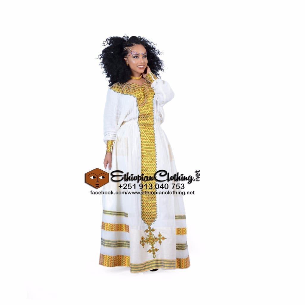 Sanka Habesha Kemis - Ethiopian Traditional Dress