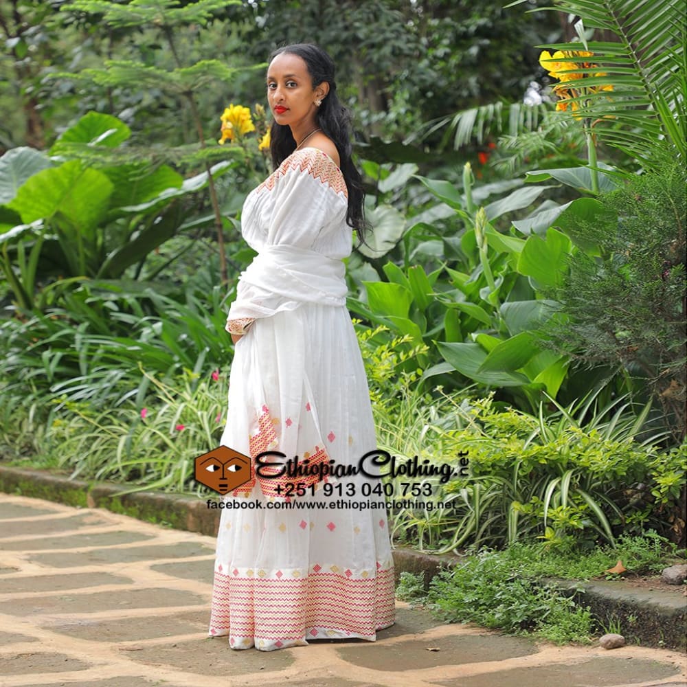 Zemenay Habesha dress - Ethiopian Traditional Dress